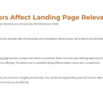 Adwords Landing Page Quality
