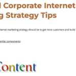 Four Vital Corporate Internet Marketing Strategy Tips