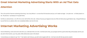 Internet Marketing Advertising That Works